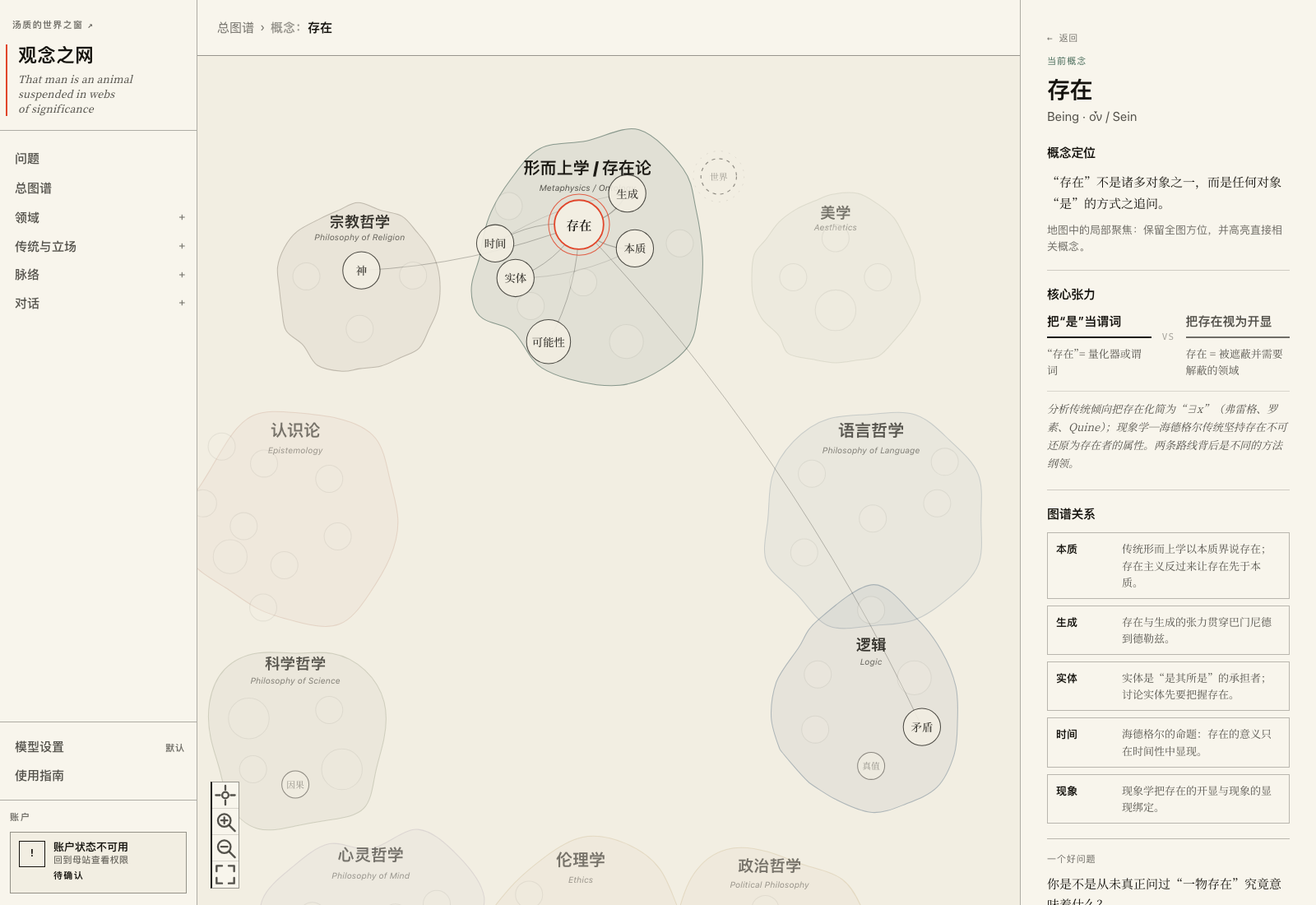 观念之网:总图谱:十个领域、上百条概念关系,一张可走进去的网。